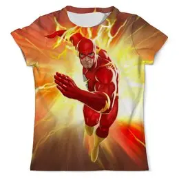 Заказать мужскую футболку в Москве. Футболка с полной запечаткой (мужская) Flash от Just Paul - готовые дизайны и нанесение принтов.