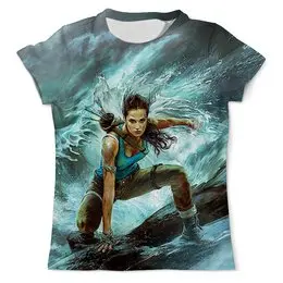 Заказать мужскую футболку в Москве. Футболка с полной запечаткой (мужская) Tomb Raider: Лара Крофт от balden - готовые дизайны и нанесение принтов.