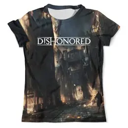 Заказать мужскую футболку в Москве. Футболка с полной запечаткой (мужская) Dishonored от THE_NISE  - готовые дизайны и нанесение принтов.