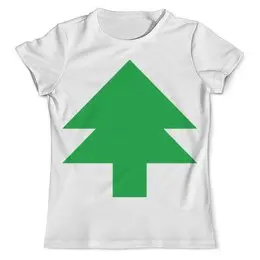Заказать мужскую футболку в Москве. Футболка с полной запечаткой (мужская) Зелёная ёлка танграм от namormai@mail.ru - готовые дизайны и нанесение принтов.