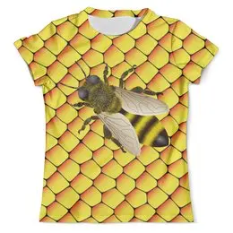 Заказать мужскую футболку в Москве. Футболка с полной запечаткой (мужская) Пчела  от ПРИНТЫ ПЕЧАТЬ  - готовые дизайны и нанесение принтов.