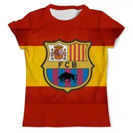 Заказать мужскую футболку в Москве. Футболка с полной запечаткой (мужская) FC Barcelona от cherdantcev - готовые дизайны и нанесение принтов.