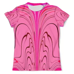 Заказать мужскую футболку в Москве. Футболка с полной запечаткой (мужская) Розовые волны от Alexey Evsyunin - готовые дизайны и нанесение принтов.