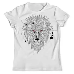 Заказать мужскую футболку в Москве. Футболка с полной запечаткой (мужская) Лев ( Lion) от nadegda - готовые дизайны и нанесение принтов.