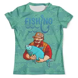 Заказать мужскую футболку в Москве. Футболка с полной запечаткой (мужская) Рыбалка    от T-shirt print  - готовые дизайны и нанесение принтов.