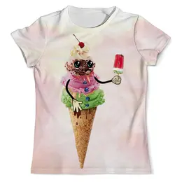 Заказать мужскую футболку в Москве. Футболка с полной запечаткой (мужская) Мороженовик от tutik_mutik@mail.ru - готовые дизайны и нанесение принтов.