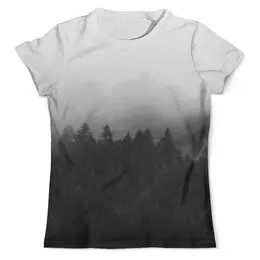 Заказать мужскую футболку в Москве. Футболка с полной запечаткой (мужская) Мрачный лес от weeert - готовые дизайны и нанесение принтов.