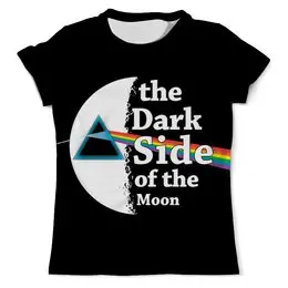 Заказать мужскую футболку в Москве. Футболка с полной запечаткой (мужская) Темная сторона Луны от galaxy secret - готовые дизайны и нанесение принтов.