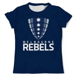Заказать мужскую футболку в Москве. Футболка с полной запечаткой (мужская) Мельбурн Ребелс  от rugby - готовые дизайны и нанесение принтов.