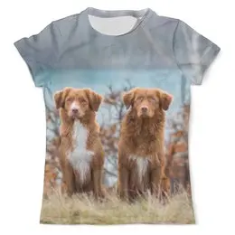 Заказать мужскую футболку в Москве. Футболка с полной запечаткой (мужская) собаки от THE_NISE  - готовые дизайны и нанесение принтов.