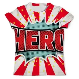 Заказать мужскую футболку в Москве. Футболка с полной запечаткой (мужская) HEROO от Jimmy Flash - готовые дизайны и нанесение принтов.