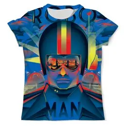 Заказать мужскую футболку в Москве. Футболка с полной запечаткой (мужская) Robo man (2) от ПРИНТЫ ПЕЧАТЬ  - готовые дизайны и нанесение принтов.