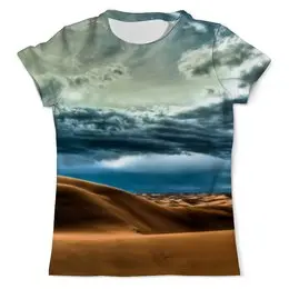 Заказать мужскую футболку в Москве. Футболка с полной запечаткой (мужская) Песчанные дюны от Виктор Гришин - готовые дизайны и нанесение принтов.
