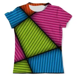 Заказать мужскую футболку в Москве. Футболка с полной запечаткой (мужская) Цветная абстракция от BeliySlon - готовые дизайны и нанесение принтов.