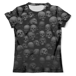 Заказать мужскую футболку в Москве. Футболка с полной запечаткой (мужская) BlackSkull  от balden - готовые дизайны и нанесение принтов.
