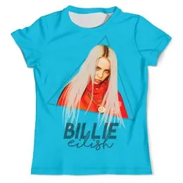 Заказать мужскую футболку в Москве. Футболка с полной запечаткой (мужская) Billie Eilish (Билли Айлиш) от T-shirt print  - готовые дизайны и нанесение принтов.