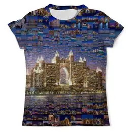 Заказать мужскую футболку в Москве. Футболка с полной запечаткой (мужская) Дубай город от Violet - готовые дизайны и нанесение принтов.