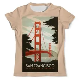 Заказать мужскую футболку в Москве. Футболка с полной запечаткой (мужская) Сан-Франциско от acidhouses - готовые дизайны и нанесение принтов.