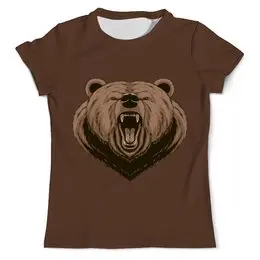 Заказать мужскую футболку в Москве. Футболка с полной запечаткой (мужская) Медведь от Ирина - готовые дизайны и нанесение принтов.