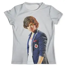 Заказать мужскую футболку в Москве. Футболка с полной запечаткой (мужская) Harry Styles  от T-shirt print  - готовые дизайны и нанесение принтов.