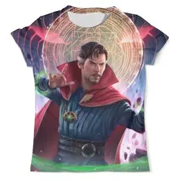 Заказать мужскую футболку в Москве. Футболка с полной запечаткой (мужская)  Doctor Strange от T-shirt print  - готовые дизайны и нанесение принтов.