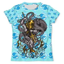 Заказать мужскую футболку в Москве. Футболка с полной запечаткой (мужская) Underwater   от ПРИНТЫ ПЕЧАТЬ  - готовые дизайны и нанесение принтов.