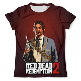 Заказать мужскую футболку в Москве. Футболка с полной запечаткой (мужская)  Red Dead Redemption 2         от ПРИНТЫ ПЕЧАТЬ  - готовые дизайны и нанесение принтов.