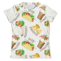 Заказать мужскую футболку в Москве. Футболка с полной запечаткой (мужская) Мексиканская еда от IrinkaArt  - готовые дизайны и нанесение принтов.