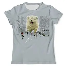Заказать мужскую футболку в Москве. Футболка с полной запечаткой (мужская) Большая собака от T-shirt print  - готовые дизайны и нанесение принтов.