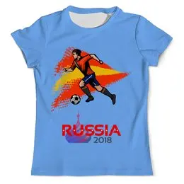 Заказать мужскую футболку в Москве. Футболка с полной запечаткой (мужская) Футбол от Ирина - готовые дизайны и нанесение принтов.