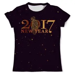 Заказать мужскую футболку в Москве. Футболка с полной запечаткой (мужская) Новый год 2017 от vphone - готовые дизайны и нанесение принтов.
