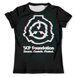 Заказать мужскую футболку в Москве. Футболка с полной запечаткой (мужская) SCP Foundation от geekbox - готовые дизайны и нанесение принтов.