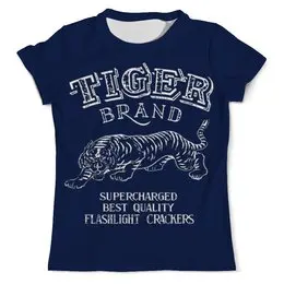 Заказать мужскую футболку в Москве. Футболка с полной запечаткой (мужская) Tiger brand от ПРИНТЫ ПЕЧАТЬ  - готовые дизайны и нанесение принтов.