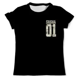 Заказать мужскую футболку в Москве. Футболка с полной запечаткой (мужская) Саша 01 от weeert - готовые дизайны и нанесение принтов.