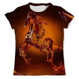 Заказать мужскую футболку в Москве. Футболка с полной запечаткой (мужская) Лошадь от Violet - готовые дизайны и нанесение принтов.