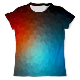 Заказать мужскую футболку в Москве. Футболка с полной запечаткой (мужская) Polygon color от THE_NISE  - готовые дизайны и нанесение принтов.
