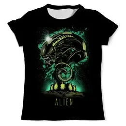 Заказать мужскую футболку в Москве. Футболка с полной запечаткой (мужская) Alien  от T-shirt print  - готовые дизайны и нанесение принтов.