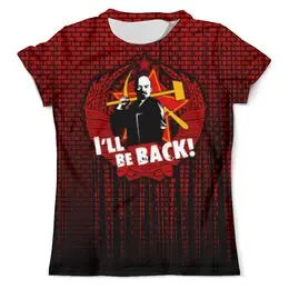 Заказать мужскую футболку в Москве. Футболка с полной запечаткой (мужская) Ленин от gopotol - готовые дизайны и нанесение принтов.