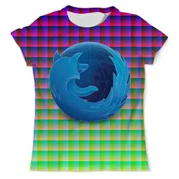 Заказать мужскую футболку в Москве. Футболка с полной запечаткой (мужская) BLUE FIREFOX от Jimmy Flash - готовые дизайны и нанесение принтов.