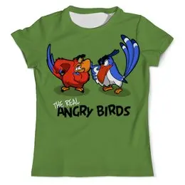 Заказать мужскую футболку в Москве. Футболка с полной запечаткой (мужская) The real Angry Birds (1) от T-shirt print  - готовые дизайны и нанесение принтов.