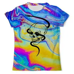 Заказать мужскую футболку в Москве. Футболка с полной запечаткой (мужская) Змея и череп от THE_NISE  - готовые дизайны и нанесение принтов.