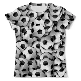 Заказать мужскую футболку в Москве. Футболка с полной запечаткой (мужская) Футбольный мяч от weeert - готовые дизайны и нанесение принтов.