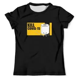 Заказать мужскую футболку в Москве. Футболка с полной запечаткой (мужская) Kill Covid от Павел Павел - готовые дизайны и нанесение принтов.