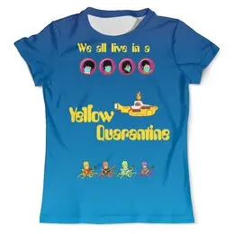Заказать мужскую футболку в Москве. Футболка с полной запечаткой (мужская) «Жёлтый карантин» от Andy Quarry - готовые дизайны и нанесение принтов.