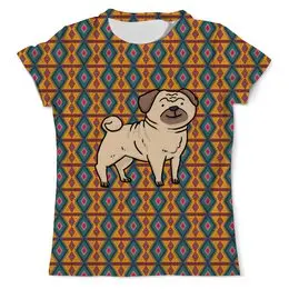 Заказать мужскую футболку в Москве. Футболка с полной запечаткой (мужская) Собака от svetlanas - готовые дизайны и нанесение принтов.