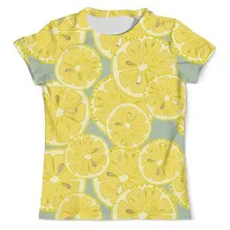Заказать мужскую футболку в Москве. Футболка с полной запечаткой (мужская) лимоны от THE_NISE  - готовые дизайны и нанесение принтов.