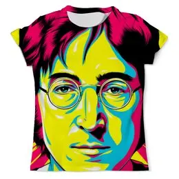 Заказать мужскую футболку в Москве. Футболка с полной запечаткой (мужская) Джон Леннон от Виктор Гришин - готовые дизайны и нанесение принтов.