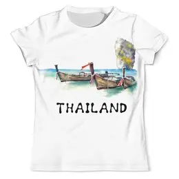 Заказать мужскую футболку в Москве. Футболка с полной запечаткой (мужская) Thailand longtail от Виктория  - готовые дизайны и нанесение принтов.