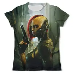Заказать мужскую футболку в Москве. Футболка с полной запечаткой (мужская) Cyberpunk 2077 от T-shirt print  - готовые дизайны и нанесение принтов.