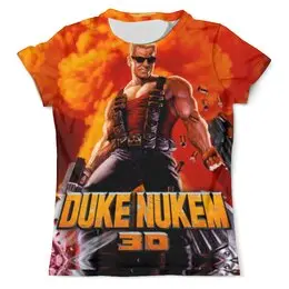 Заказать мужскую футболку в Москве. Футболка с полной запечаткой (мужская) DUKE NUKEM от robus - готовые дизайны и нанесение принтов.